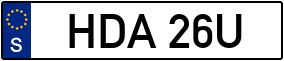 Trailer License Plate
